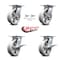 Service Caster 6 Inch V Groove Semi Steel Swivel Caster Swivel Locks 2 Brakes SCC, 2PK SCC-35S620-VGB-BSL-2-SLB-2 - alternate 7